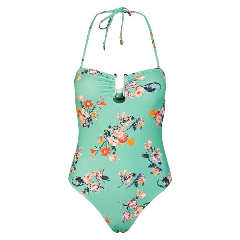 Image of Malachite Green FLOWER PRINT PCNYNNE SWIMSUIT SWW 17101716 fra Pieces, Str. S (27251-97636)