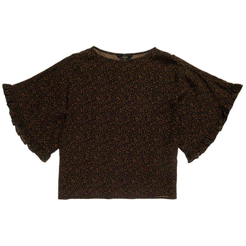 Image of Green Leopard LOLA WIDE SLEEVE TOP W6010409A fra Superdry, Str. XL (27651-99341)