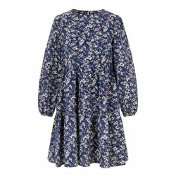 Maritime Blue/Flowers PCKARLY DRESS 17114633 fra Pieces