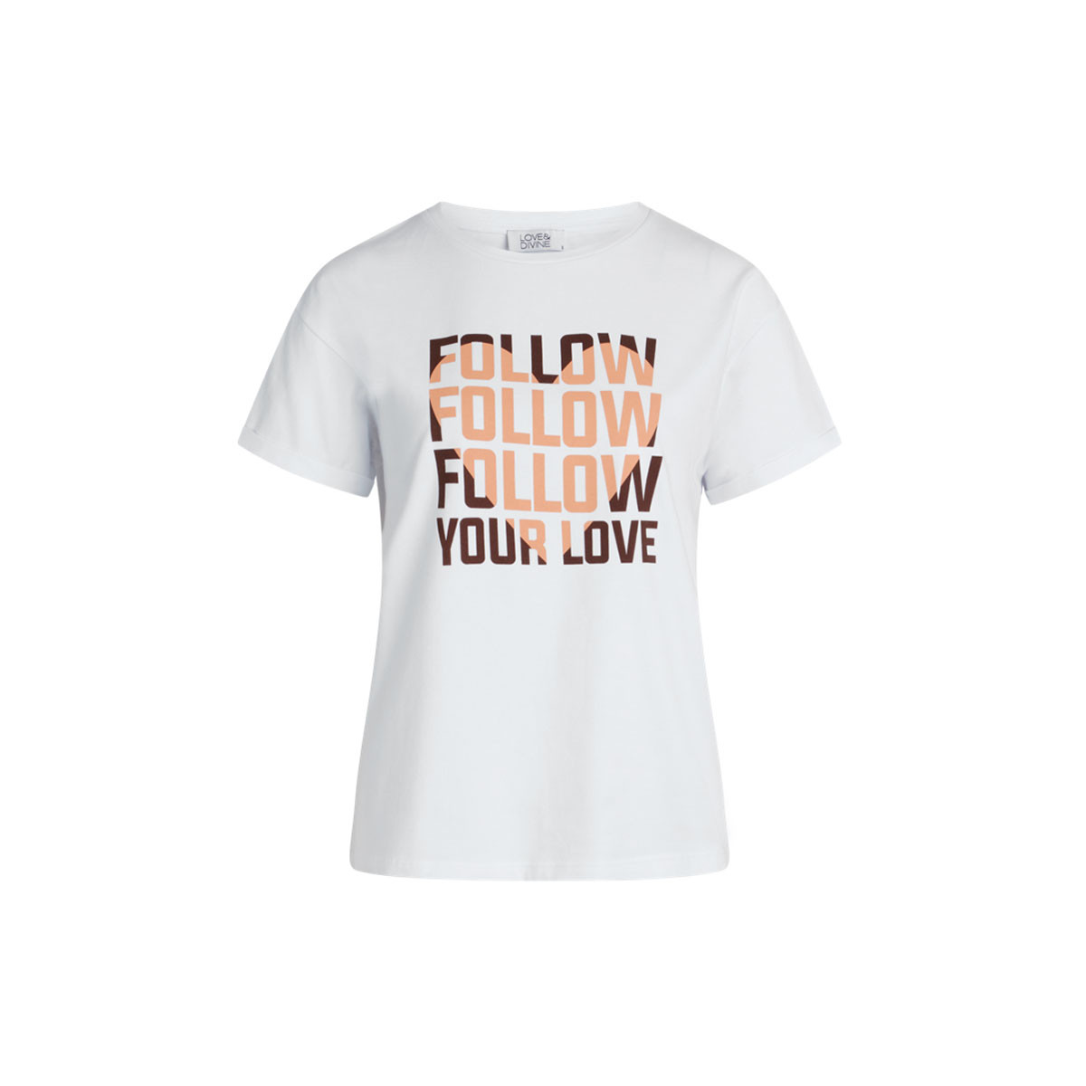 Image of Cream/Choco T-Shirts love443-12 fra Love & divine, Str. S (30099-109121)