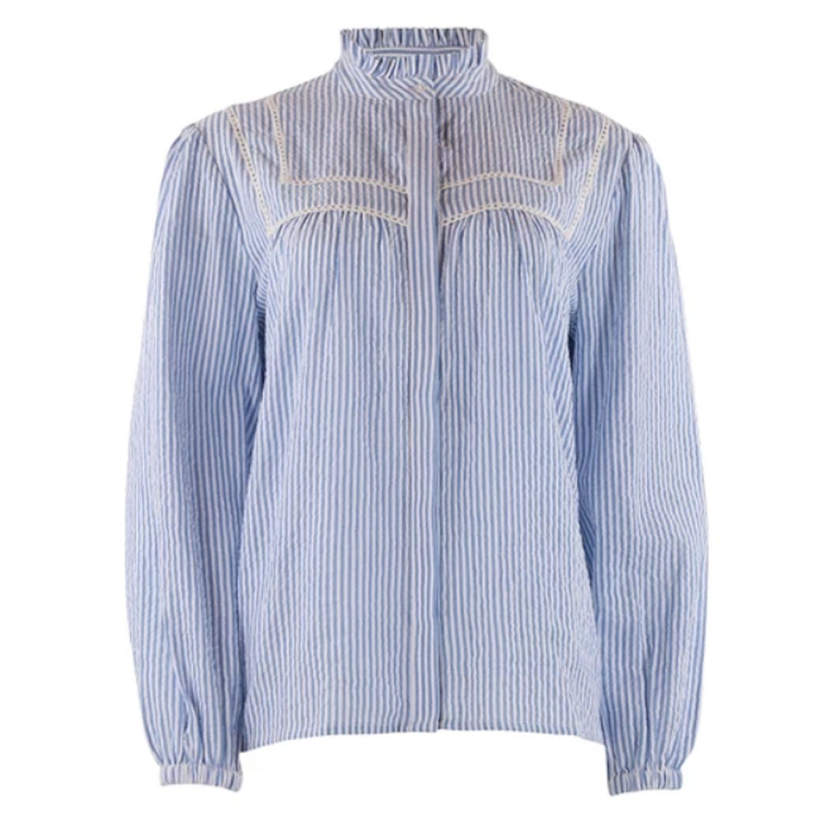 Image of Blue/white Isabella stripe blouse 13747 fra Continue, Str. L (30287-109915)
