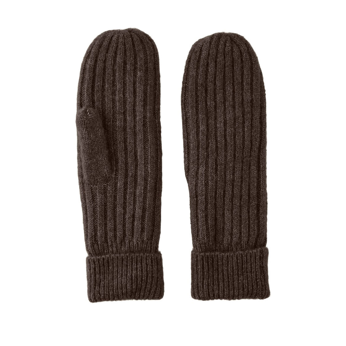 Image of Chicory Coffee PCJESLIN WOOL MITTENS NOOS 17126886 fra Pieces, Str. One size (30523-110758)