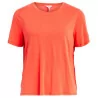 Hot Coral OBJANNIE S/S T-SHIRT NOOS 23031013 fra Object