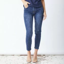 Denim blue Dafia jeans 7/8 AW1089 fra Allweek
