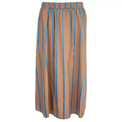Camel / Blue Stripe Stinna Skirt LR1394 fra La Rouge