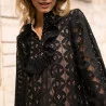 Black Annina Frilly collar dress 391427