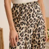 Animal beige Leopard print satin skirt Grace 391433