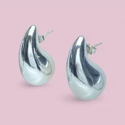 Silver Demi Dråbeformede ørestikker