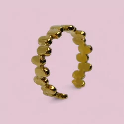 Gold Sophie Ring med Dynamisk Design fra ZIROSA