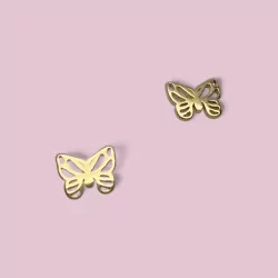 Gold Celeste Ørestikker med Butterfly fra ZIROSA